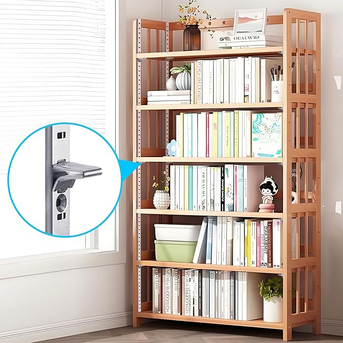 Xadnitu 10 Pieces 34" Shelf Pilaster Tracks, Adjustable Shelf Bracket Rails with Mount Screws for Cabinet, Closet, Shelves Storage and Organization, Shelf Clips Not Included