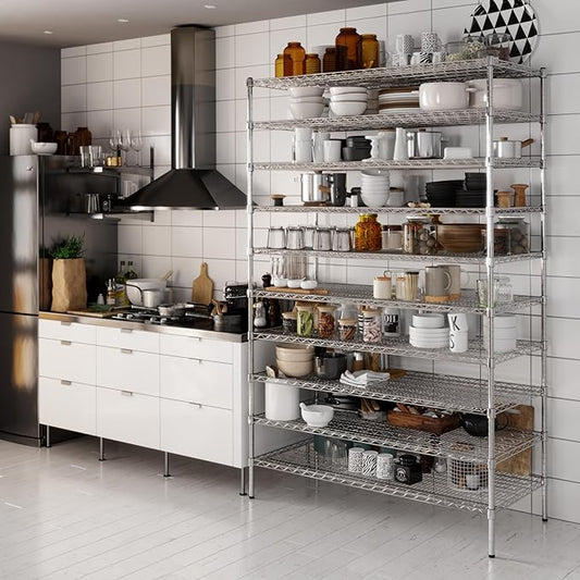 24" Deep x 54" Wide x 86" Height Wire Shelving Kit | 10-Tier | NSF Commercial Storage Rack Unit