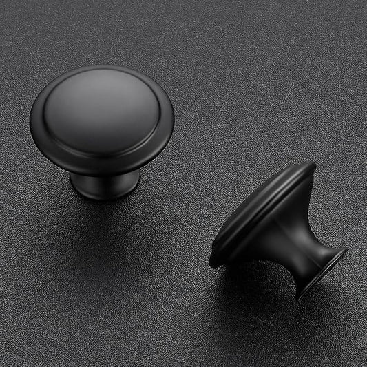 JOY DECOR 10 Pack Matte Black Cabinet Drawer Hardware 30mm Kitchen Cabinet Knobs Drawer Pulls with Installation Screws for Dressers Kitchens Cupboard