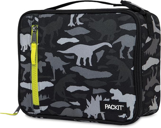 Packit, Box Lunch Freezable Dino Camo Charcoal