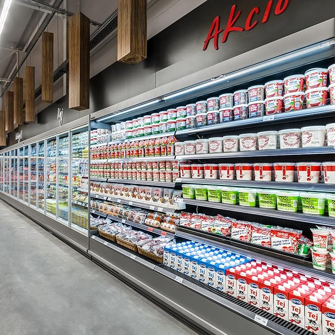 Gondola Shelving Lights 48" kit with 4 pcs 6000K Pure White Light Bars, LED Driver and Accessories Suits for Super Market Retail Display Shelves via Magnets to fit Under Shelf (48“4PCS)