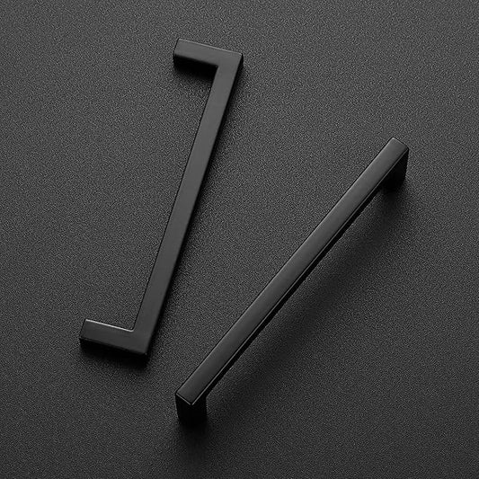 Ravinte 30 Pack Solid 5 Inch Center to Center Slim Square Bar Drawer Handles for Kitchen Cabinet Hardware Matte Black