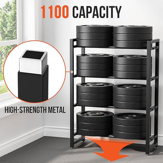 1100 lb | 4 Tier,390 lb | 3 Tier Dumbbell Rack, Weight Rack for Home Gym