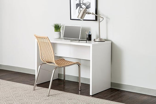 ClosetMaid 43.8 in. W Home Office Desk for Computer Laptop, Writing, Study with Modern, Simple Style, White Finish, 44" W x 22" D