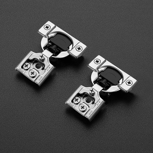 Ravinte 2 Pack 1 Pairs 3/4 inch Overlay Soft Close Hinges for Kitchen Cabinet Hinges Satin Nickel Hidden Hinges Stainless Steel Concealed Hinge self Closing