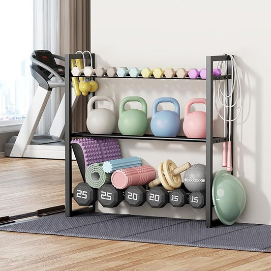 1100 lb | 4 Tier,390 lb | 3 Tier Dumbbell Rack, Weight Rack for Home Gym