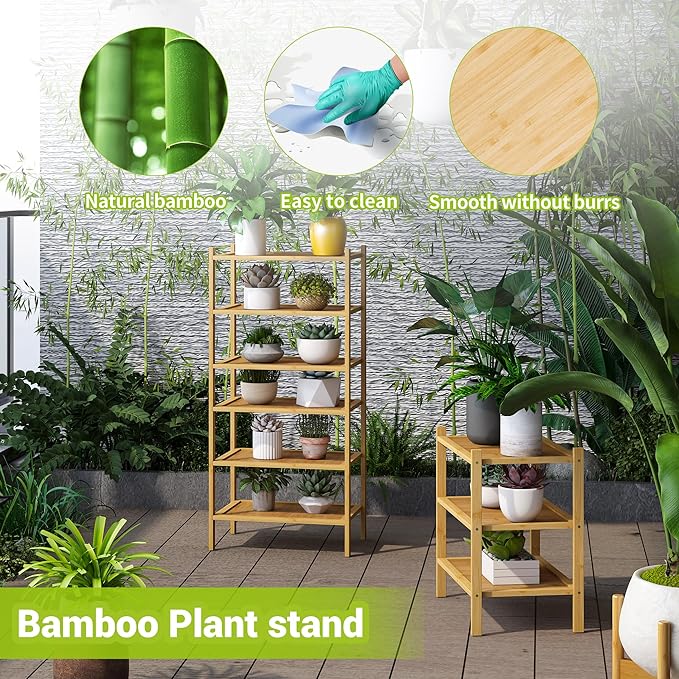 BMOSU 3-Tier Bamboo Small Shoe Rack Premium Stackable Shoe Shelf Storage Organizer for Hallway Closet Living Room Entryway Organizer(Natural)