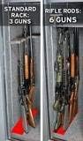 Gun Storage Solutions Rifle Rods Starter Kit with Shelf Liner Gun Organizer System Store More Guns Easy Access for Safety with Nylon Woven Loop Fabric