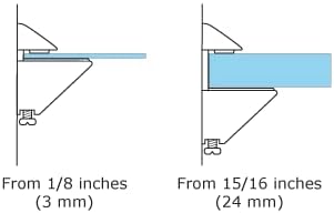 Dulles Glass Floating Shelf Brackets, Adjustable Clamps Heavy Duty, Brushed Nickel, For Glass, Wood, Acrylic Wall Mounted Shelf Support. 2 Pack.