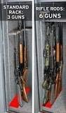 Gun Storage Solutions Rifle Rods Starter Kit with Shelf Liner Gun Organizer System Store More Guns Easy Access for Safety with Nylon Woven Loop Fabric