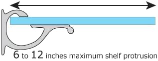 Dulles Glass Floating Shelf Brackets, Designer Heavy Duty, Brushed Brass, for Glass, Wood, Acrylic Wall Mounted Shelf Support. 2 Pack.