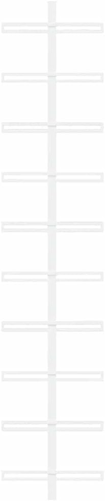 vidaXL Modern Wall-Mounted Metal Wine Rack - Storage for 10 Bottles - Easy Installation - Ideal for Kitchen, Bar or Pantry - White