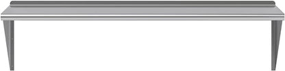 Stainless Steel Wall Shelf | Metal Shelving | Garage, Laundry, Storage, Utility Room | Restaurant, Commercial Kitchen | NSF Certified | (24” x 60”)