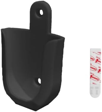 Wall Mount Bracket Remote Holder for Hunter 99122, 99123, RAN003, K047402 and Similar Remote Control Transmitters - Easy Installation, Sleek White Design (Black)