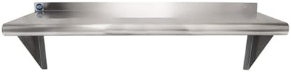 NSF Certified 18 Gauge Heavy Duty Stainless Steel Wall Shelf with Brackets for Kitchens, Utility Rooms, Storage, Offices & Home (36"x10")
