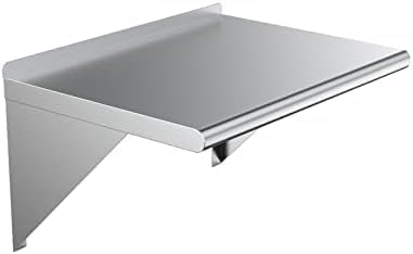 Stainless Steel Wall Shelf | Metal Shelving | Garage, Laundry, Storage, Utility Room | Restaurant, Commercial Kitchen | NSF Certified | (24” x 24”)