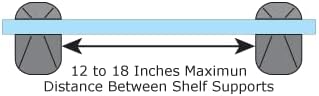 Dulles Glass Floating Shelf Brackets, Adjustable Clamps Heavy Duty, Polished Brass, for Glass, Wood, Acrylic Wall Mounted Shelf Support. 2 Pack.