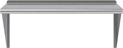 Stainless Steel Wall Shelf | Metal Shelving | Garage, Laundry, Storage, Utility Room | Restaurant, Commercial Kitchen | NSF Certified | (24” x 48”)