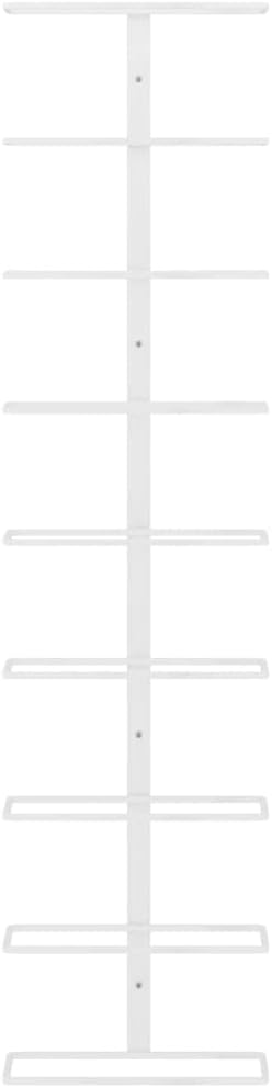 vidaXL Wall-Mounted Wine Rack - White Iron Construction - Holds 9 Bottles - Modern Design - Ideal for Kitchens, Pantries and Bars