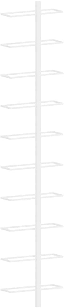 vidaXL Modern Wall-Mounted Metal Wine Rack - Storage for 10 Bottles - Easy Installation - Ideal for Kitchen, Bar or Pantry - White