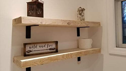 Heavy-Duty Shelf Brackets - Premium Construction Grade 1/4" (6mm) Thick Steel - Matte Black Iron Finish for Modern Farmhouse Rustic Open Shelving w/ Hardware, 4-Pack (L Bracket 10" x 6")