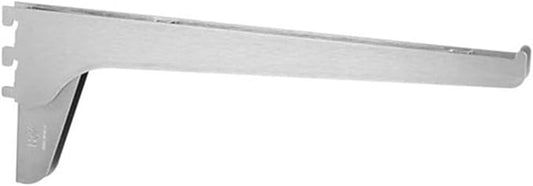 Knape and Vogt 185 12 85 Series 12 Inch Long Double Slotted Shelf Bracket with 680 lbs Weight Capacity - Anochrome