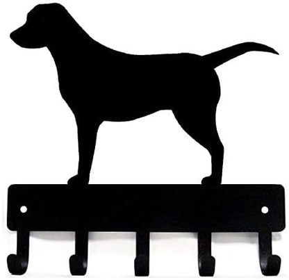 Labrador Retriever Key Holder for Wall - Small 6 inch Wide with 5 Hooks - Made in USA