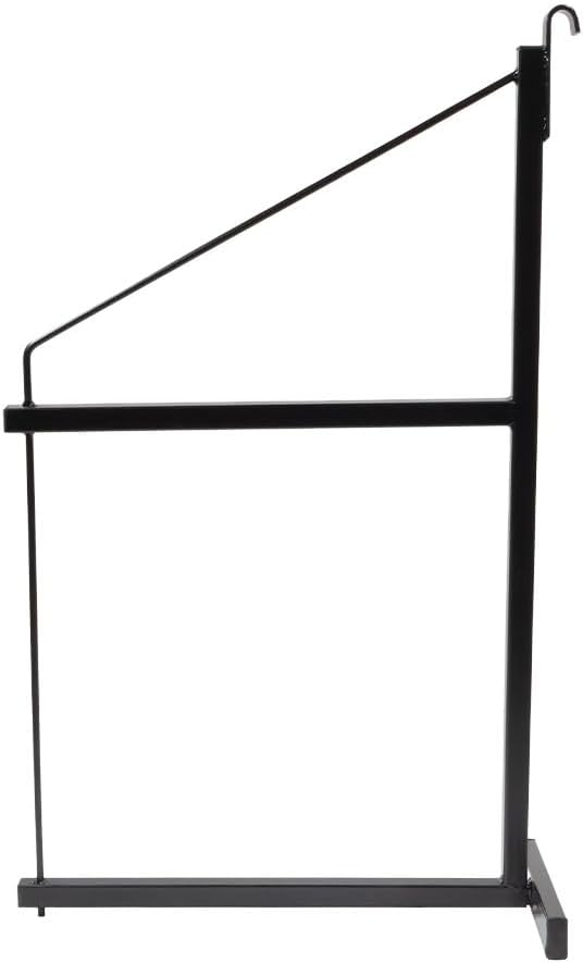 Mytee Products 8 Pack 2 Tier Shipping Container Shelving Bracket with Hooks - 19-3/4"x34, 550 lbs WLL - Black Powder Coated Steel for Heavy Duty Trailer Containers - Easy to Assemble & Remove