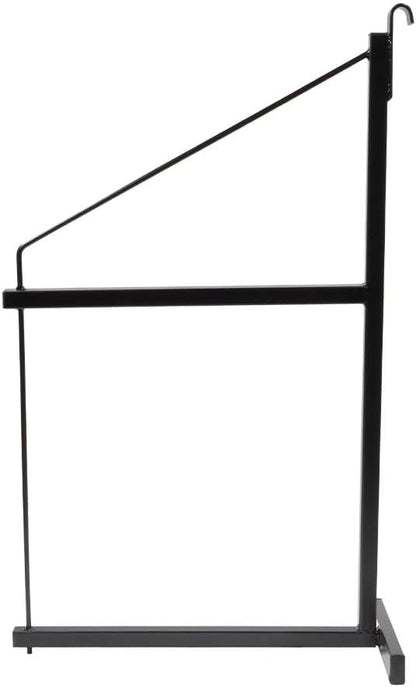 Mytee Products 8 Pack 2 Tier Shipping Container Shelving Bracket with Hooks - 19-3/4"x34, 550 lbs WLL - Black Powder Coated Steel for Heavy Duty Trailer Containers - Easy to Assemble & Remove