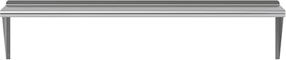 NSF Certified 18 Gauge Heavy Duty Stainless Steel Wall Shelf with Brackets for Kitchens, Utility Rooms, Storage, Offices & Home (72" x 14")