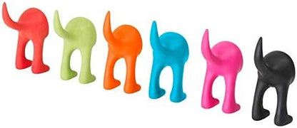 IKEA Bastis (BÄSTIS) dog cat pet leashes two loaded four loaded six mounted hanger hook a variety of colors (1, BLACK)