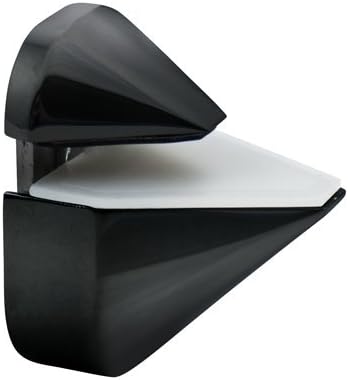 Dulles Glass Floating Shelf Brackets, Adjustable Clamps Heavy Duty, Black, For Glass, Wood, Acrylic Wall Mounted Shelf Support. 2 Pack.