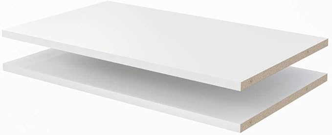 Modular Closets Vista Closet Shelves - 2 Pack (White, for 31.5" Wide Modules)