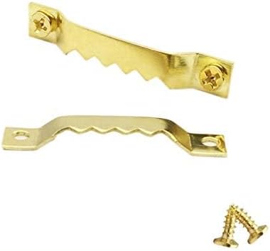 100 Pack Small Sawtooth Picture Hangers Steel Picture Hangers Picture Frames Hangers with Screws Picture Hang Solutions, for Hanging Clock Paintings Artwork Picture Frame Hook Photos (Gold)
