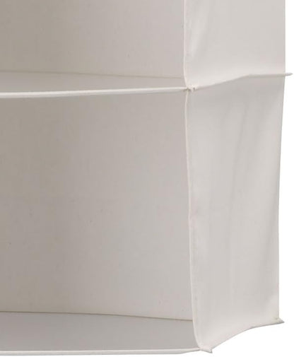 Household Essentials 311342 Hanging Closet Organizer | 3 Pocket Shelves | Natural Canvas