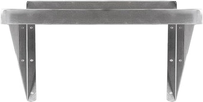 Stainless Steel Wall Shelf | Square Edge | Metal Shelving | Heavy Duty | Commercial Grade | Wall Mount | NSF Certified (6” Width x 16” Length)