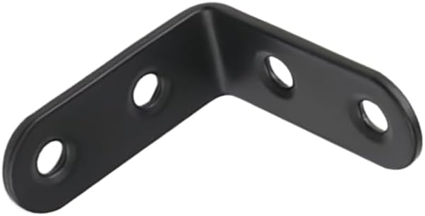 10PCS L Bracket & Corner Brace, 2 Inch Stainless Steel, Black, with 40 Screws