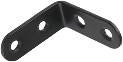 10PCS L Bracket & Corner Brace, 2 Inch Stainless Steel, Black, with 40 Screws