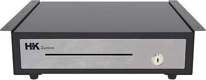 HK SYSTEMS Universal Under Counter Mounting Metal Bracket for All Cash Drawers Sizes, Black Color
