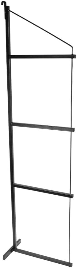 Mytee Products 4 Pack 4 Tier Shipping Container Shelving Bracket with Hooks - 19" x 77-1/2", 551 lbs WLL - Black Powder Coated Steel for Heavy Duty Trailer Containers - Easy to Assemble & Remove