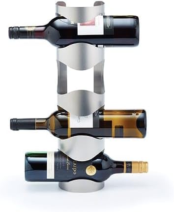 BarCraft Wall Wine Rack, Stainless Steel, 4 Bottle Holder, Silver