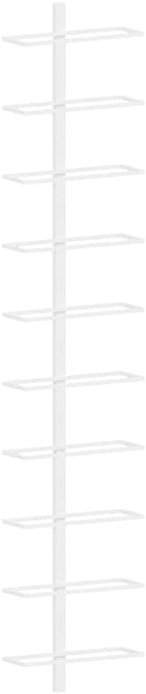 vidaXL Modern Wall-Mounted Metal Wine Rack - Storage for 10 Bottles - Easy Installation - Ideal for Kitchen, Bar or Pantry - White