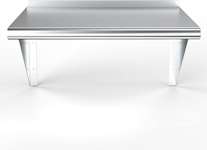 Stainless Steel Wall Shelf | Metal Shelving | Garage, Laundry, Storage, Utility Room | Restaurant, Commercial Kitchen | NSF Certified | (24” x 24”)