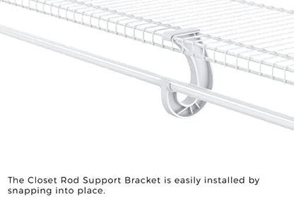 ClosetMaid 5629 Support for SuperSlide Hanging Bar, White 10 Pack
