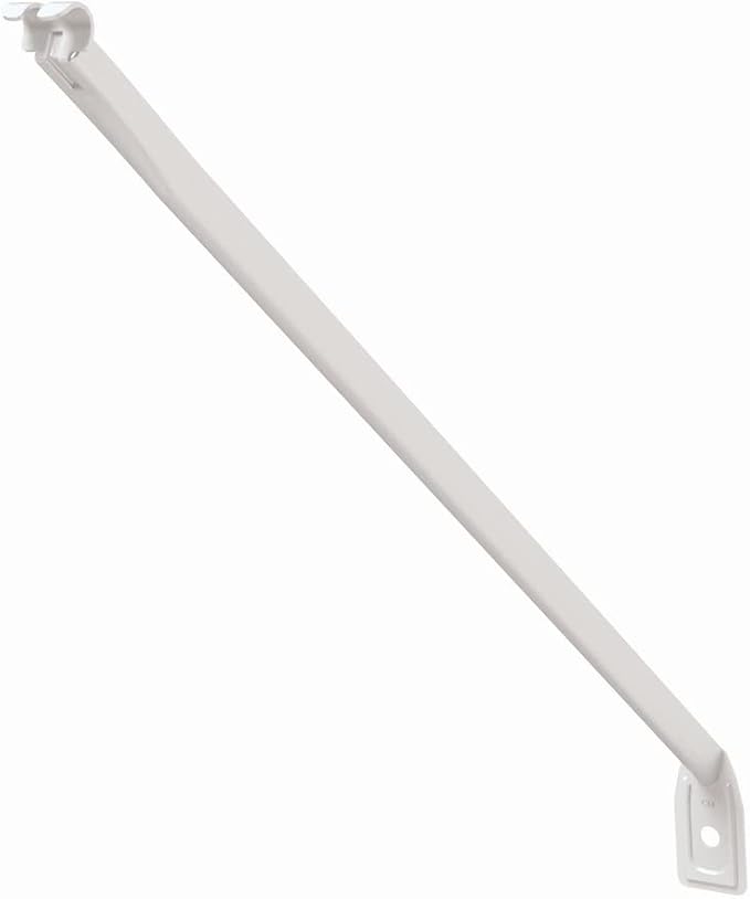 ClosetMaid Wire Shelving Support Brackets for 12 in. & 16 in. Deep Shelves, 12-Pack, with Anchors & Pins for Installation, White