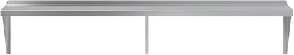 Stainless Steel Wall Shelf | Square Edge Commercial Wall-Mounted Shelf | Heavy Duty Metal Shelving | NSF Certified (18" Deep x 72" Wide)