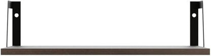 SRIWATANA Floating Shelves Wall Mounted Set of 2 Rustic Wood Shelves with Large Capacity(Dark Walnut)