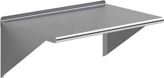 Stainless Steel Wall Shelf | Metal Shelving | Garage, Laundry, Storage, Utility Room | Restaurant, Commercial Kitchen | NSF Certified | (24” x 48”)