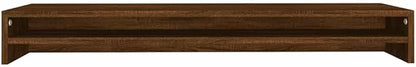 vidaXL Monitor Stand, 2 Tier Desktop Monitor Stand Riser, Storage Desk Organizer, Computer Keyboard Stand, Brown Oak Engineered Wood