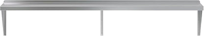 Stainless Steel Wall Shelf | Square Edge | Metal Shelving | Heavy Duty | Commercial Grade | Wall Mount | NSF Certified (14" Width x 72" Length)